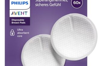 Philips Avent Einweg-Stilleinlagen – 3-lagiger ultrasaugfähiger Kern, auslaufsicher, wabenförmige weiche Oberfläche, ultradünn und diskret, einzeln verpackt, 60 Stück, SCF254/61