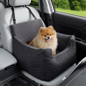Lesure Wasserdichter Hundesitz Auto für Kleine Hunde 54.5×49.5 cm,Schwarz
