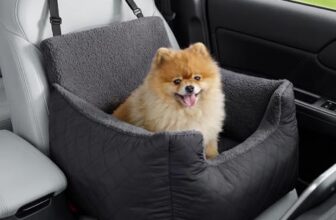 Lesure Wasserdichter Hundesitz Auto für Kleine Hunde 54.5×49.5 cm,Schwarz