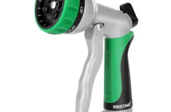 RESTMO Gartenbrause & Gartenspritze, Heavy Duty Metall Handbrause Garten