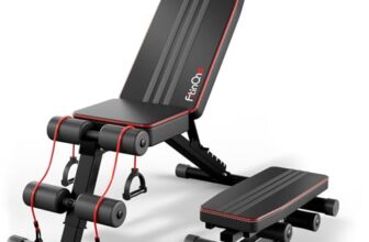 FitinOne Hantelbank Klappbar Verstellbar, Multifunktions Trainingsbank Schrägbank für Ganzkörper-workout, 6 in 1 Fitnessbank für zu Hause oder im Fitnessstudio, 300kg Gewichtskapazität
