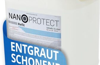 Nanoprotect Holz Refit | Holzreiniger und Holz-Entgrauer | 5 Liter für ca. 25-30 m² | Restaurieren ohne Schleifen | Frei von Oxalsäure