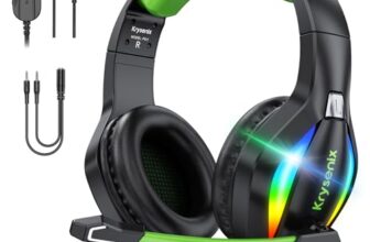 Krysenix PG1 RGB Gaming Headset für PS4, PS5, PC, Xbox,Switch-Dunkel grün