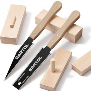 GARTOL 2-tlg. Japansäge Set mit Ryoba & 6 Zoll Handsäge aus SK5 Stahl