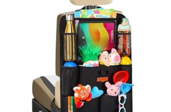 SURDOCA Autositz-Organizer – 4th Generation verbesserter Auto Rücksitz für bis zu 11-Zoll Tablet, 8 Taschen, Kinderspielzeug-Aufbewahrung, wasserdichter Rücksitzschutz für Kinder