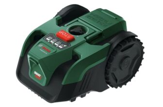 Bosch Mähroboter VISIMOW18V-100 (für Rasenflächen bis 100 m², Schnittbreite: 16 cm, Schnitthöhe: 20–60 mm, ohne Akku)