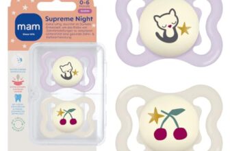 MAM Supreme Night Schnuller, 0-6 Monate, Katze/Kirsche, 2 Stück