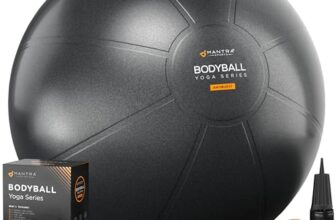 MANTRA SPORTS Gymnastikball – Anti-Burst Sitzball, Balance Ball für Schwangerschaft & Yoga – Pilates Ball für Büro & Rückentraining mit Pumpe