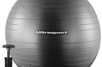 Ultrasport Gymnastikball 55cm, Yoga Ball, Fitnessball I Bis 300 KG, rutschfest, Anti-Burst-Technologie I Pezziball für Schwangerschaft, Fitness, Gymnastik, ergonomischer Sitzball für Büro Beige