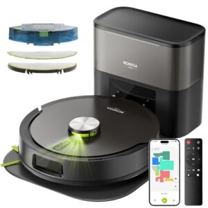 MONSGA Saugroboter mit Wischfunktion 10000PA & Absaugstation 4L Selbstentl