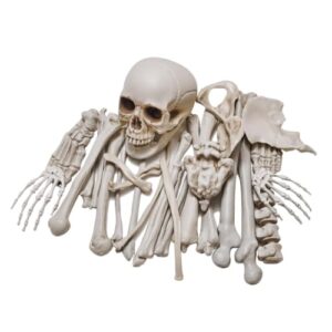 QUSTGO Halloween Skelett Deko Set mit Knochen, Totenkopf und Händen, Halloween Deko Outdoor