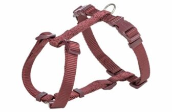 TRIXIE Premium H-Geschirr, XS–S: 30–44 cm/10 mm, Sangria
