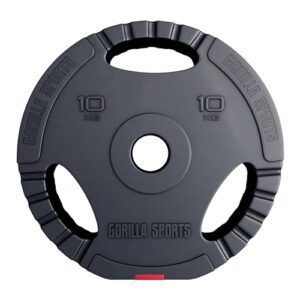 GORILLA SPORTS® Olympia-Hantelscheiben 1,25–30 kg, 50/51 mm, Tri-Grip