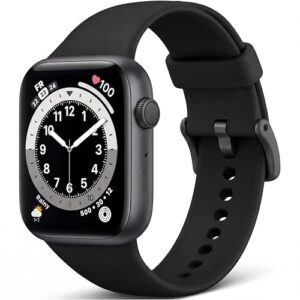 Smartwatch Damen Herren, 1.83″ HD Fitnessuhr & Fitness Tracker mit Schrittzähler/Blutdruckmessung/Pulsuhren/Telefonfunktion, Schlaftracker, 120+ Sportmodi, IP68 Wasserdicht Sportuhr für Iphone Android