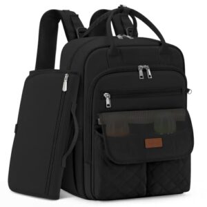 RAINSMORE Baby Wickelrucksack Wasserdichte Wickeltasche mit 15 Fächern