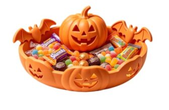 Halloween Kürbis-Schale, Fledermaus-Relief Süßigkeitenhalter, 3D-Druck Deko