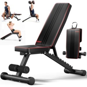 YOLEO Hantelbank Verstellbar, 300 kg Belastbarkeit, Klappbare Trainingsbank für Zuhause, Schrägbank Flachbank mit 11 Rückenlehnen-Positionen, Multifunktionale Fitnessbank für Ganzkörpertraining