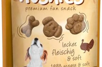 Vitakraft Noshies, Hundeleckerli, Hundesnack weich, mit Truthahnfleisch, Hunde Trainingsleckerli, ohne Zusatz von Zucker (1x 90g)