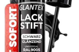 Lackstift Schwarz Glänzend 15ml RAL 9005 für Felgen, Lackstift für Auto