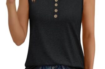 AirMood Sommer Lässig Tank Top Outfits für Damen Lockeres Basic Elegant Tanktop Oberteile, Schwarz, L
