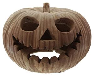 FRANK FLECHTWAREN Kürbis-Windlicht Groß Halloween