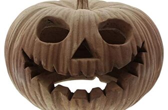 FRANK FLECHTWAREN Kürbis-Windlicht Groß Halloween