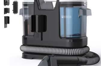 Lubluelu Nasssauger Polsterreiniger Gerät 22 kPa, 600W Waschsauger Schwarz Matt