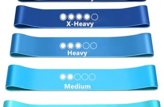 5er-Set Fitnessbänder Widerstandsbänder,Elastisch Resistance Bands with 5 Stärkestufen Gymnastikband für Männer und Frauen für Heim-Fitness, Krafttraining Yoga Rehabilitation