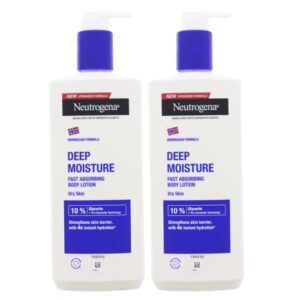 2x Neutrogena Deep Moisture Bodylotion Norwegische Formel trockene Haut je 400ml