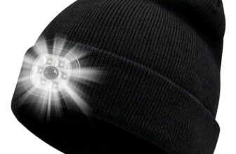 CNMTCCO Mütze mit Licht, LED-Beanie mit USB-wiederaufladbarer LED-Lampe, 6 LEDs und 3 Helligkeitsstufen, warme Wintermütze für Damen und Herren – praktisches Geschenk