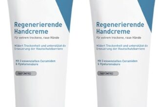 CeraVe Regenerierende Handcreme, Sanfte Creme bei empfindlicher Haut, Ohne Duftstoffe, Bei Neurodermitis oder Allergien, Mit Hyaluronsäure und essenziellen Ceramiden, 100 ml (Packung mit 2)