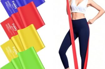 Fokky Fitnessbänder 4er-Set, 2M Resistance Bands,Gymnastikband mit 4 Stufen