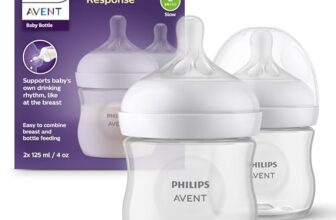 Philips AVENT Babyflaschen Natural Response – 2x Babyflaschen, 125 ml, für Neugeborene ab 0 Monaten, BPA-frei (Modell SCY900/02)
