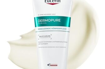 Eucerin DermoPure Clinical Erneuernde Körperpflege 200 ml, Bodylotion mit Salicylsäure & Thiamidol, reduziert Hautunreinheiten & Pickelmale, Feuchtigkeitscreme für unreine Haut
