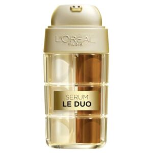 L’Oréal Paris Age Perfect Serum Le Duo Mini – Anti-Aging Pflege, mit Kollagen Peptid, Vitamin B3 und CG, glättend und gegen 10 Zeichen der Hautalterung, 2 in 1 Gesichtsserum, 1 x 15ml