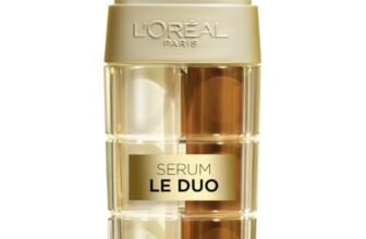 L’Oréal Paris Age Perfect Serum Le Duo Mini – Anti-Aging Pflege, mit Kollagen Peptid, Vitamin B3 und CG, glättend und gegen 10 Zeichen der Hautalterung, 2 in 1 Gesichtsserum, 1 x 15ml