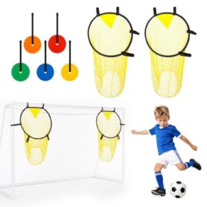 2 Stück Fußballtor Zielnetz mit Zielscheiben für Schießtraining