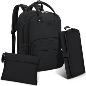 RAINSMORE Baby Wickelrucksack Groß Wickeltasche Rucksack