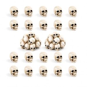 22-teiliges Totenkopf-Deko-Set – 20 Mini-Sets und 2 Totenkopf-Stapelsets