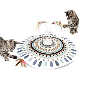 Potaroma 3-in-1 Katzenspielzeug mit flatterndem Schmetterling und Feder