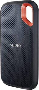 SANDISK Extreme Portable SSD 1 TB (tragbare NVMe SSD, USB-C, bis zu 1.050 MB/s Lesen, bis 1.000 MB/s Schreiben, Wasser- und staubbeständig) Schwarz,Solid State Drive