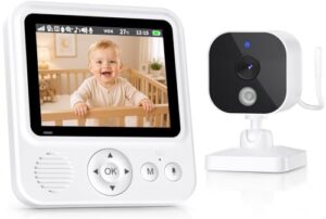 OBVHNUA Babyphone mit Kamera ohne WLAN, 2,8 Zoll 720P, 96 Std. VOX