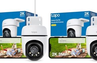 Tapo TP-Link C510W Kameraüberwachung aussen, WLAN IP Kamera, 360° Schwenk-/Neige, 2K Auflösung, Vollfarbige Nachtsicht, IP65 wasserdicht, Intelligente Bewegungsverfolgung, Zwei-Wege-Audio