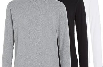 Tommy Hilfiger Herren Langarmshirts Basic, Mehrfarbig (Black/White/Grey Heather), L