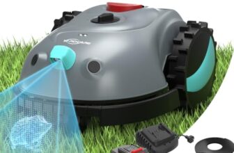 YARDCARE V100 Mähroboter ohne Begrenzungskabel, mit Vision Navigation, 150 Hinderniserkennung, Rasenroboter bis zu 150 m², Akku Rasenmäher Roboter mit Graskamm, Ersatzklingen