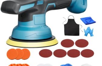 DA Exzenter Poliermaschine Auto für Makita 18V Akku LXT-Serie , 9-stufig regelbare Drehzahl Poliergerät mit Polierpads, Kratzerentfernung Wachsen Fahrzeugaufbereitung