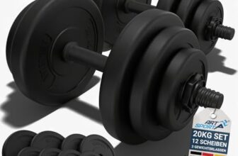 ArtSport® 2er Hantelset 20kg – Kurzhantel Set mit 2 Kurzhanteln, 12 Gewichte/Hantelscheiben und Sternverschlüsse – Krafttraining Kurzhantelset Hantel