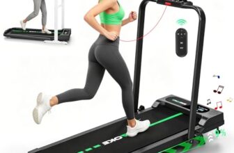 Laufband für Zuhause mit App, Leises Laufband bis 12km/h mit Lautsprechern, 5-in-1 Walking Pad klappbar mit 2,75HP Motor, Treadmill mit 9% Steigung, LCD-Anzeige, Gelenkschonend, Bis 160KG