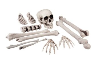Boland – Totenkopf und Knochen Deko-Set, 12-teilig