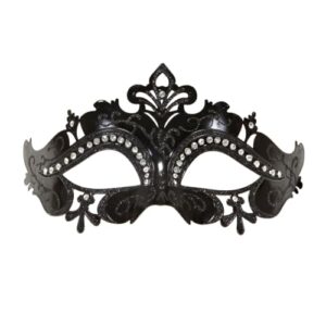 W WIDMANN MILANO Party Fashion 04741 – Augenmaske Fledermaus aus Spitze, Maskenball, Mottoparty, Karneval
